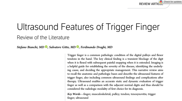 손가락 걸림, 방아쇠 수지 증후군, 탄발지? '유착'을 해결해야 합니다 <초음파 도침>